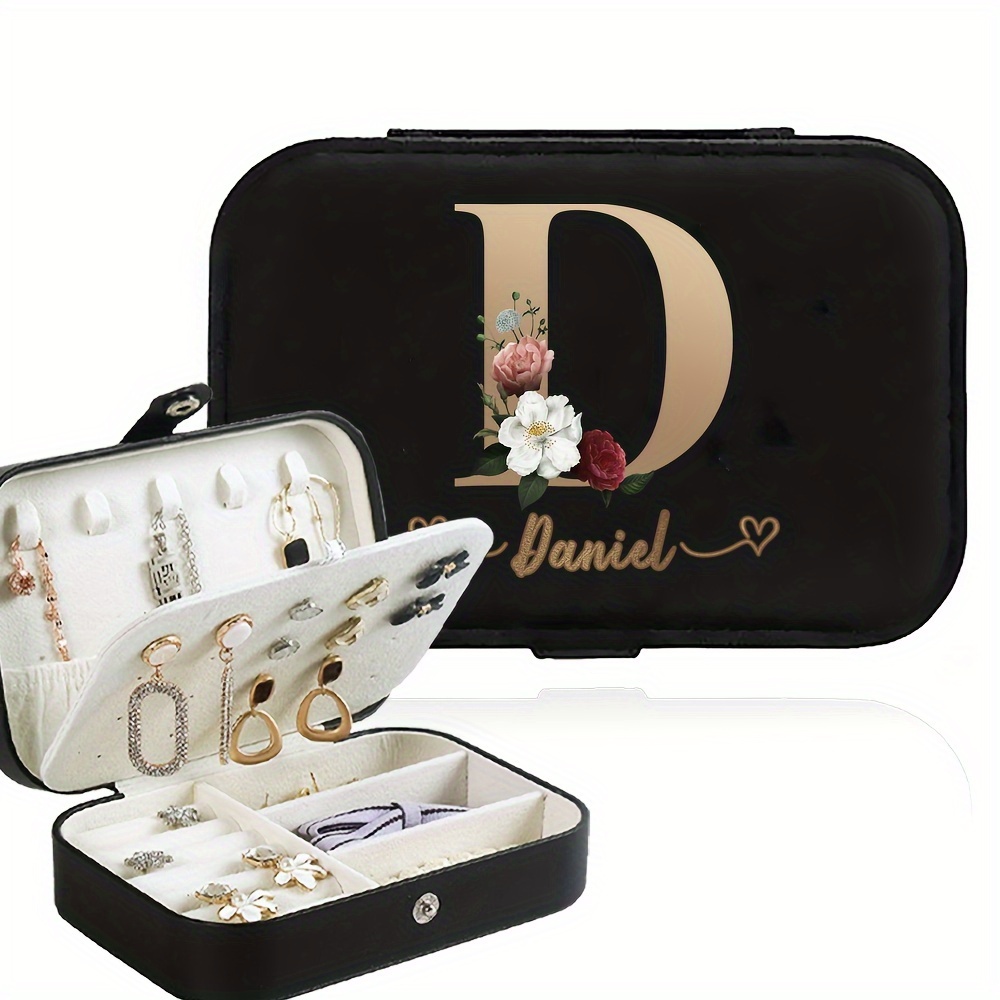 Customized Faux Leather Jewelry Case for Travel, Organizer